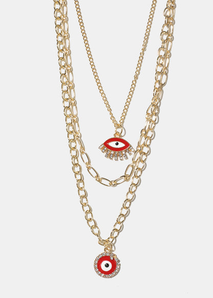Layered Evil Eye Necklace