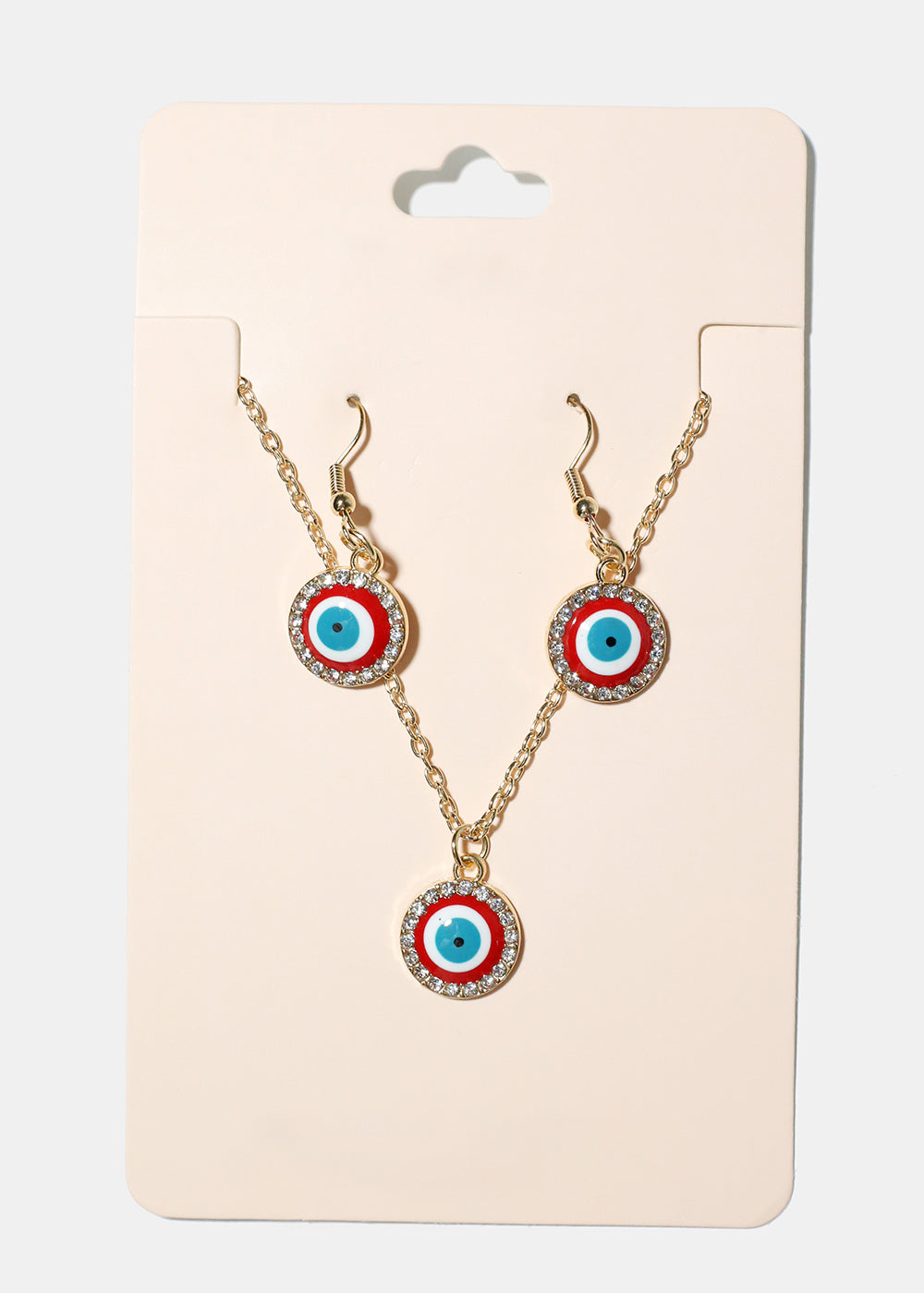Evil Eye & Necklace Earring Set