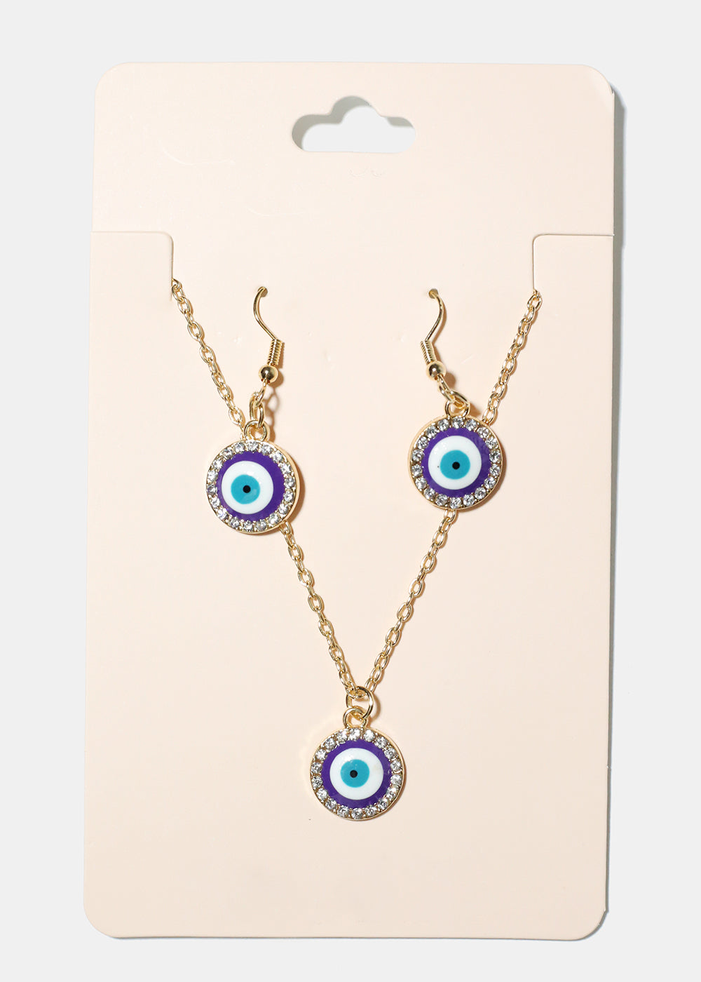 Evil Eye & Necklace Earring Set
