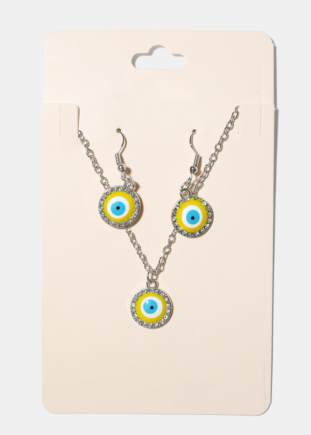 Evil Eye & Necklace Earring Set