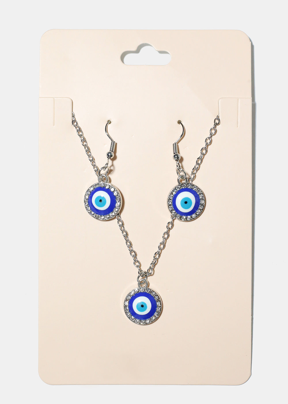Evil Eye & Necklace Earring Set