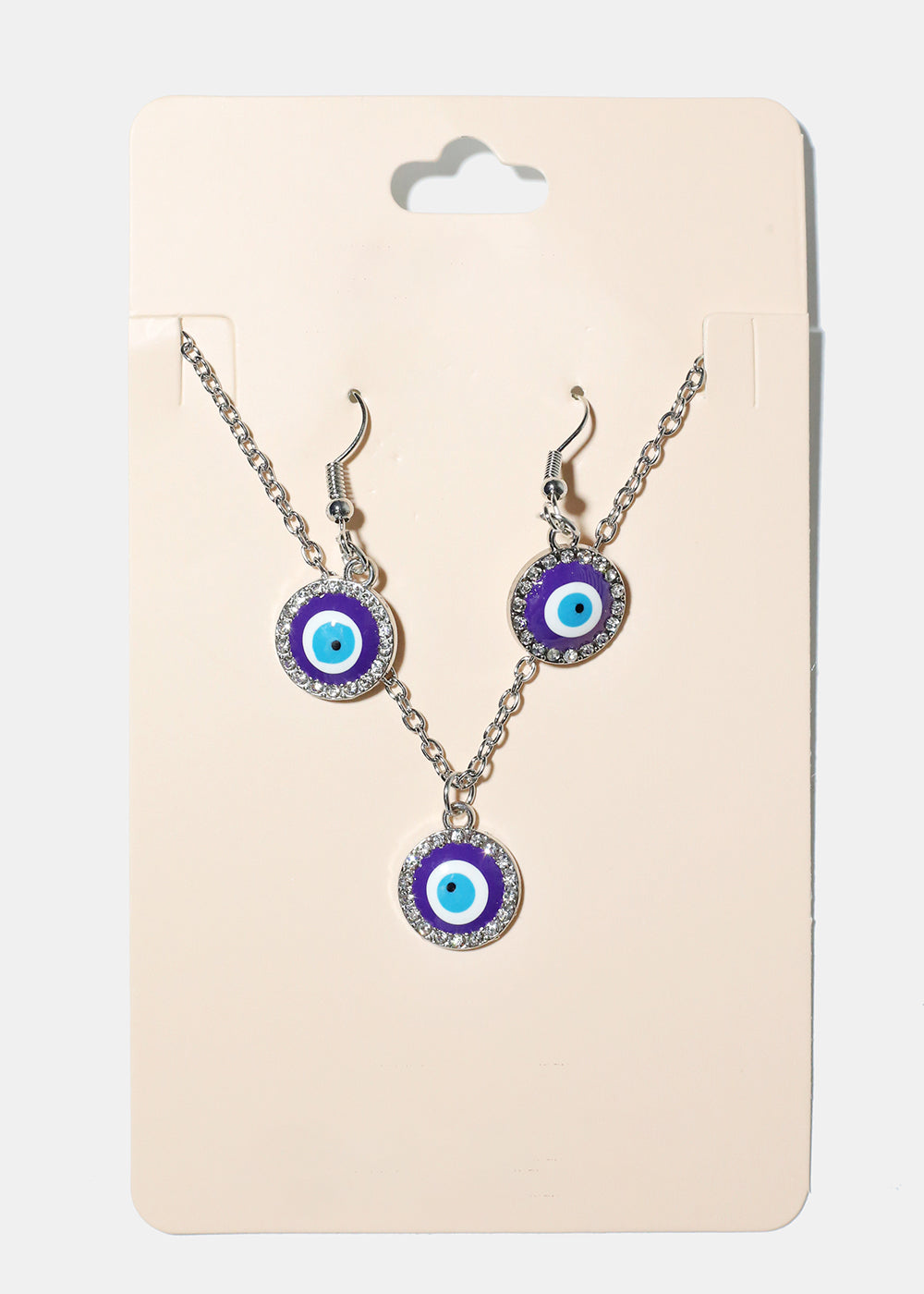 Evil Eye & Necklace Earring Set