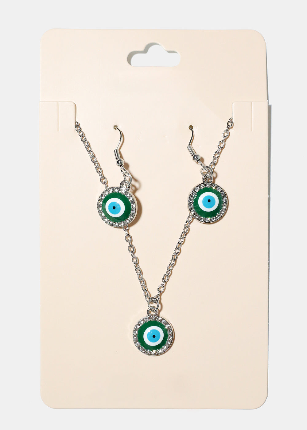 Evil Eye & Necklace Earring Set