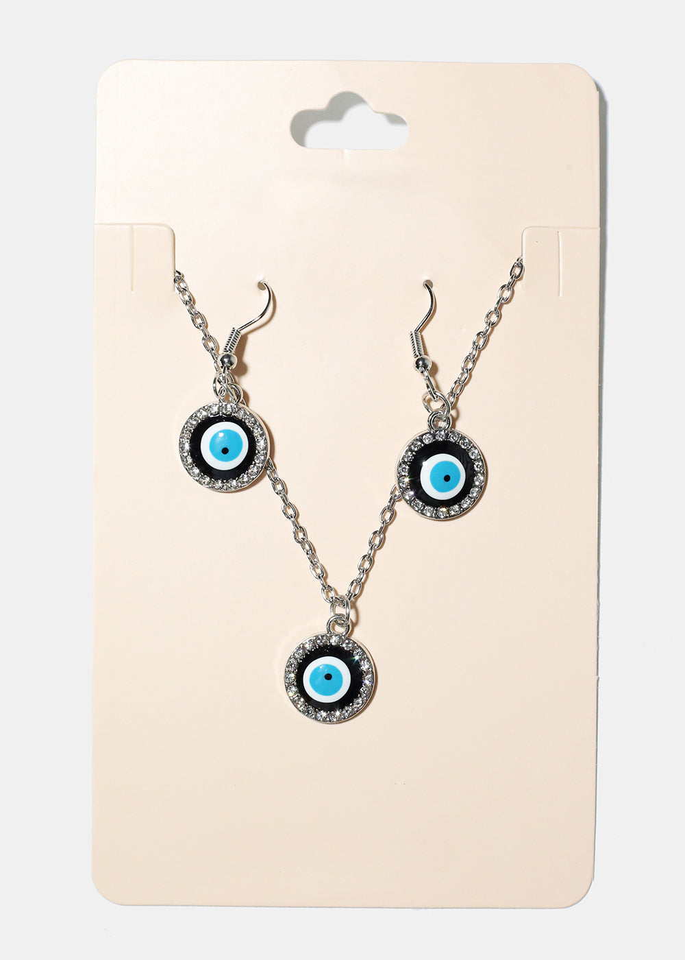Evil Eye & Necklace Earring Set