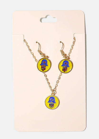 Hamsa Hand Pendant Necklace