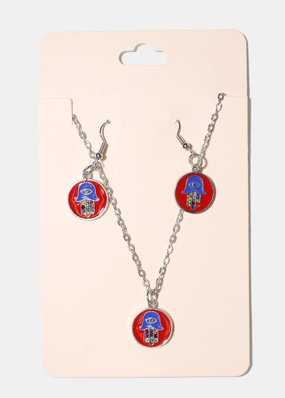 Hamsa Hand Pendant Necklace