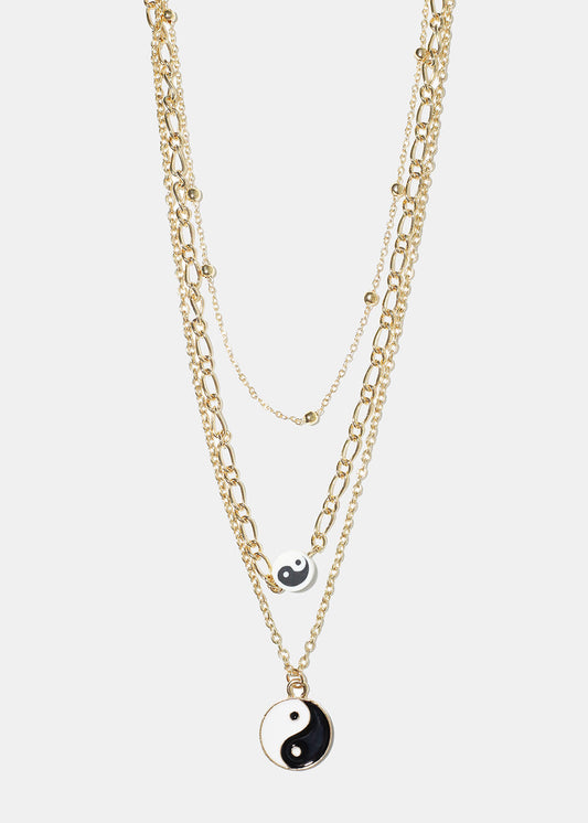 Yin Yang Layered Necklace
