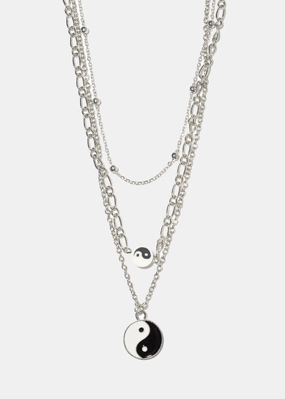 Yin Yang Layered Necklace