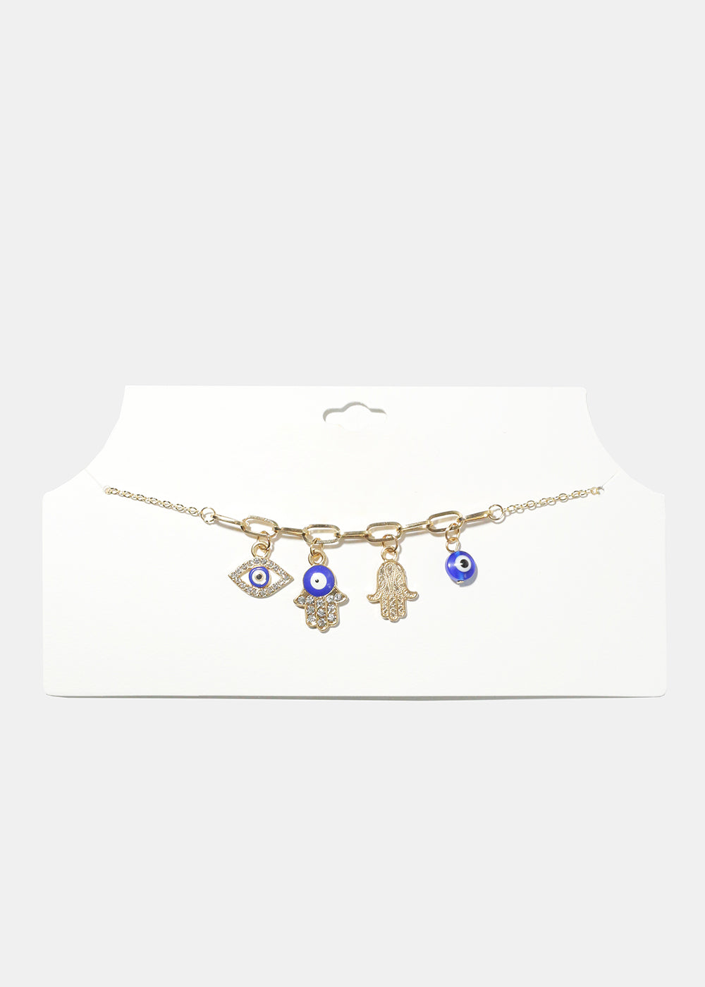 Hamsa Hand & Evil Eye Necklace
