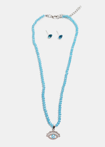 Evil Eye Beaded Necklace