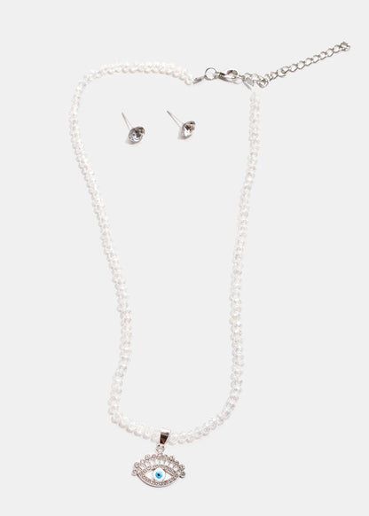 Evil Eye Beaded Necklace