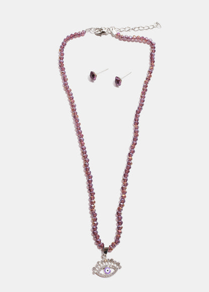 Evil Eye Beaded Necklace