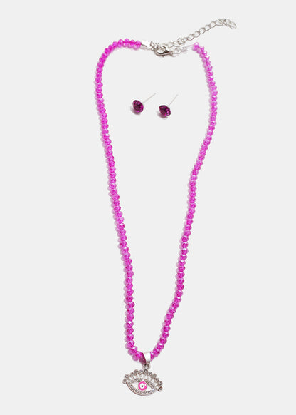 Evil Eye Beaded Necklace