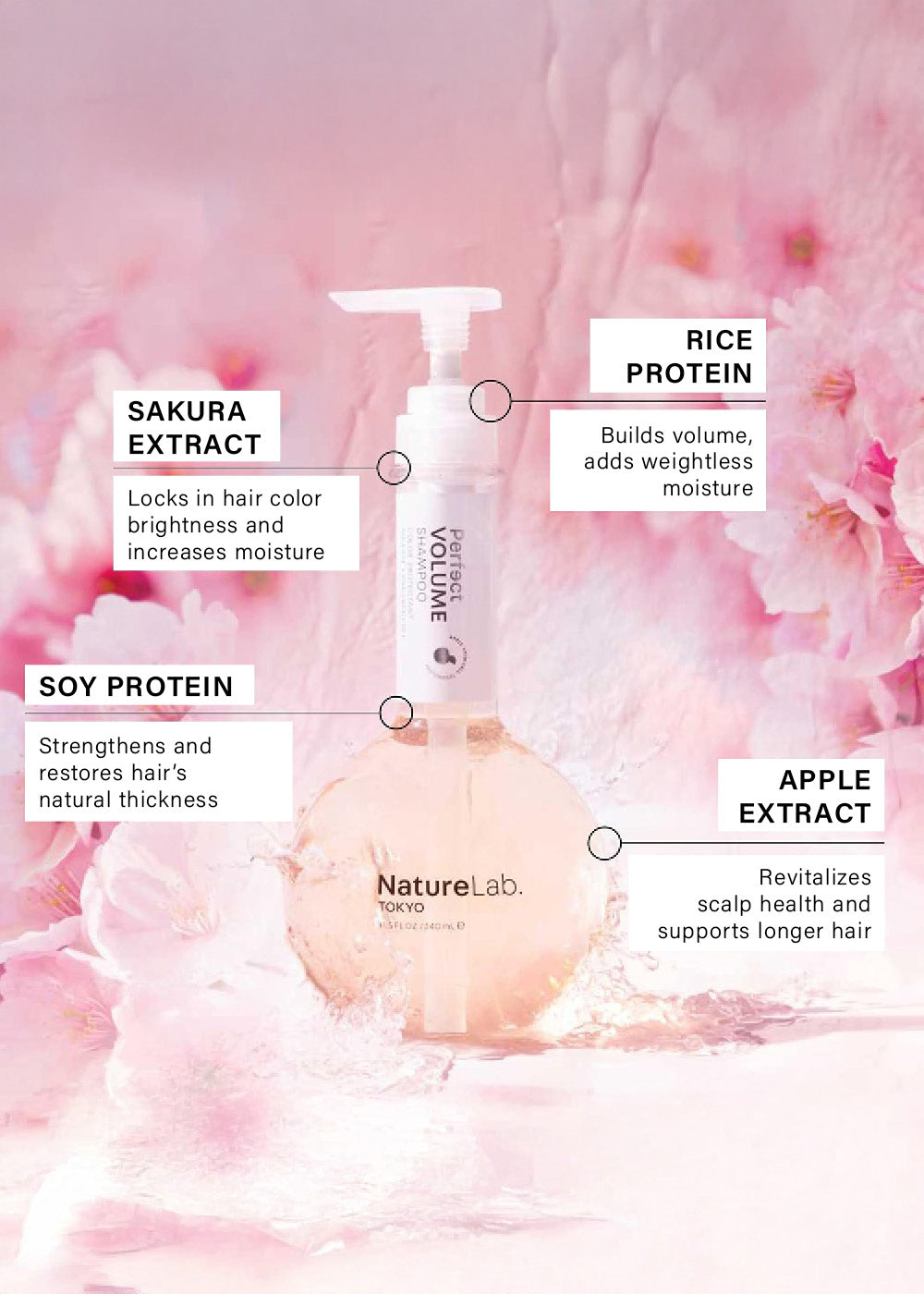 NatureLab Tokyo Perfect Volume Shampoo 340ml