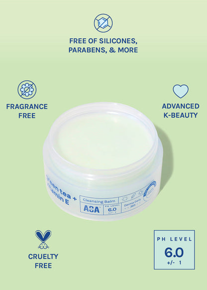 AOA Skin Green Tea + Vitamin E Cleansing Balm