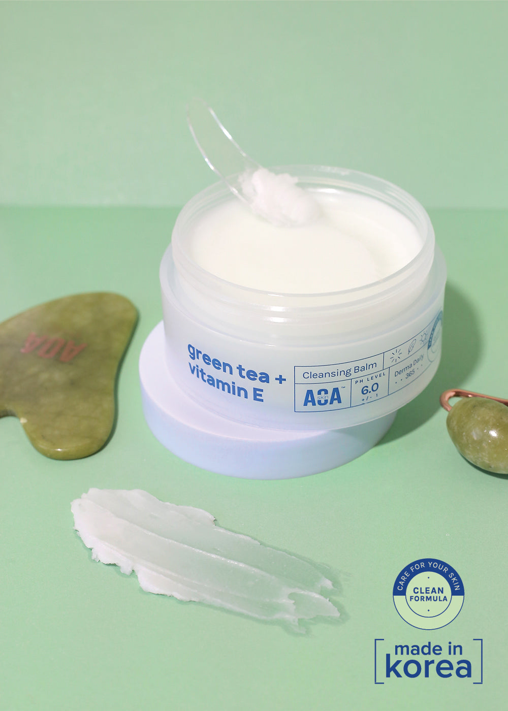 AOA Skin Green Tea + Vitamin E Cleansing Balm