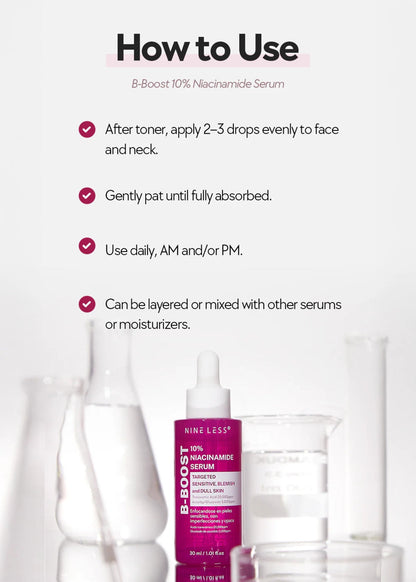 NINELESS B-Boost 10% Niacinamide Serum 30ml