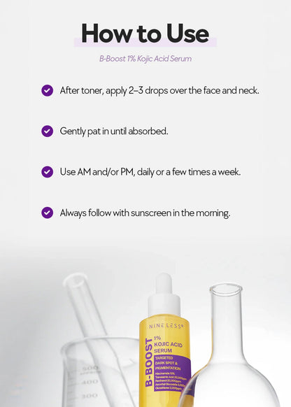 NINELESS B-Boost 1% Kojic Acid Serum 30ml