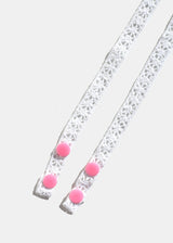 White with Pink