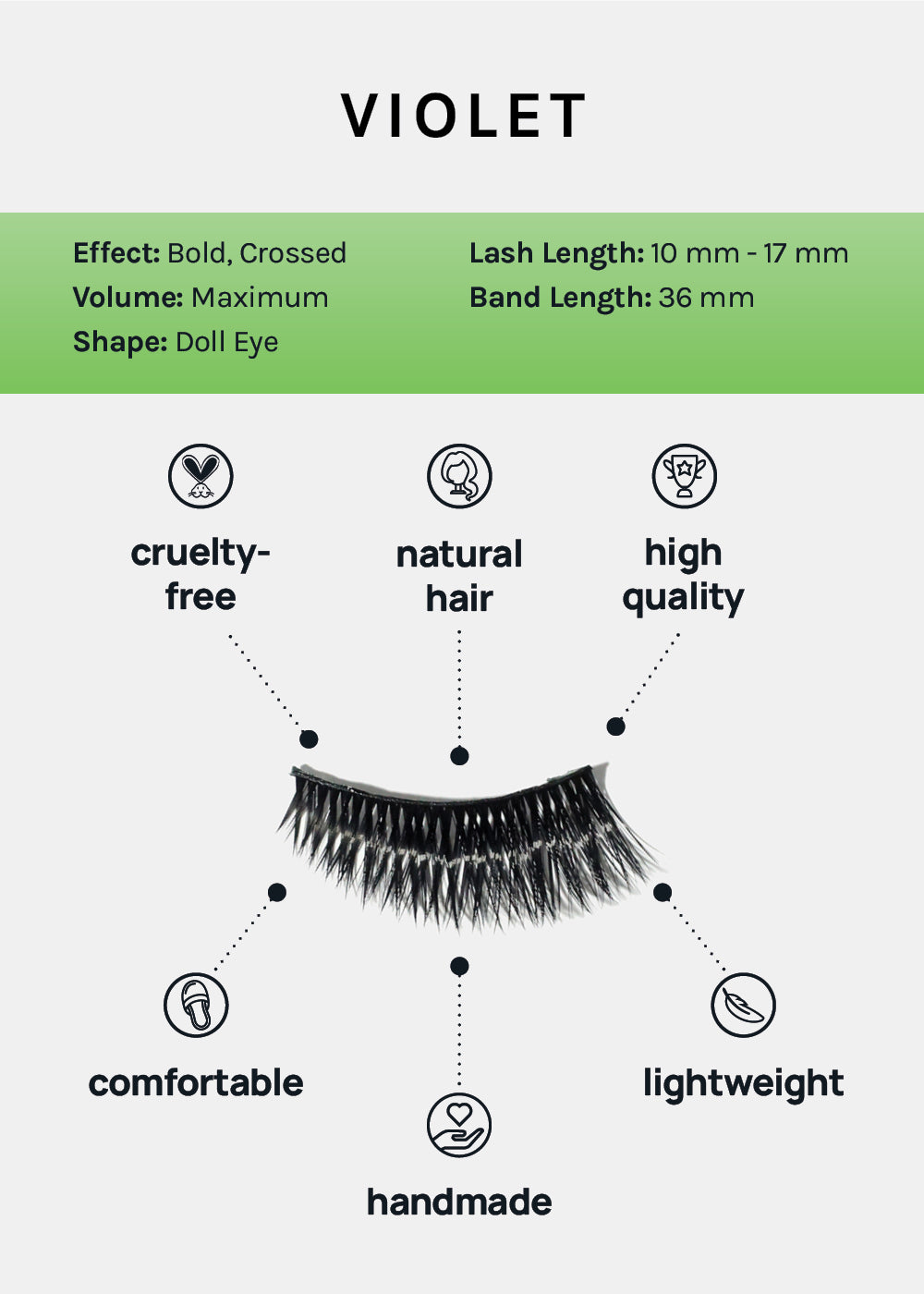 AOA Studio Eyelashes - Violet