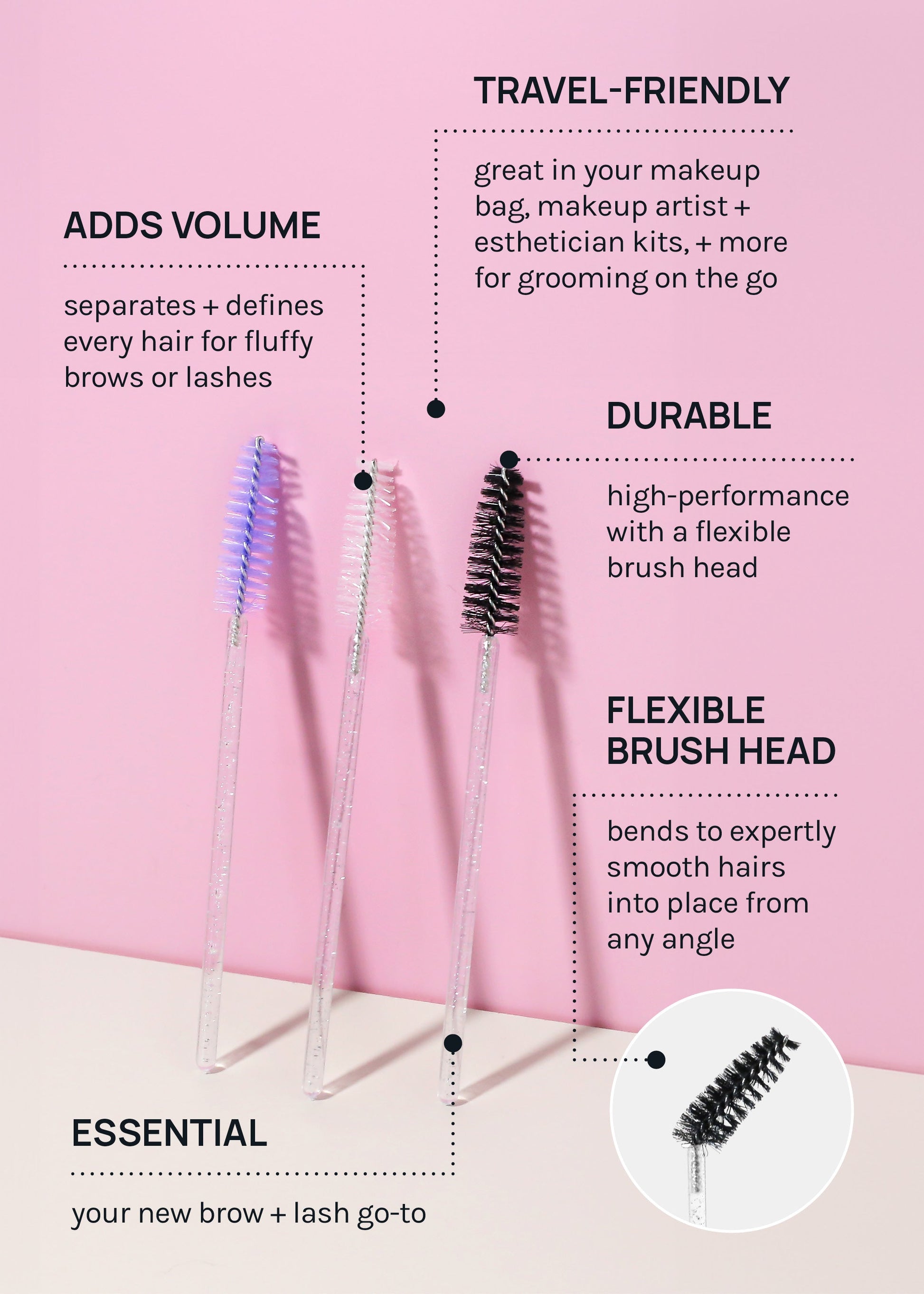 AOA Disposable Brow + Lash Spoolies
