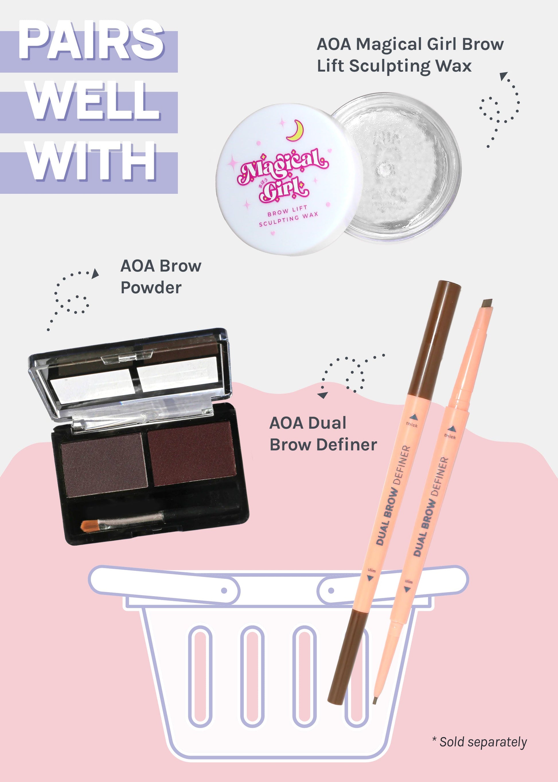 AOA Disposable Brow + Lash Spoolies