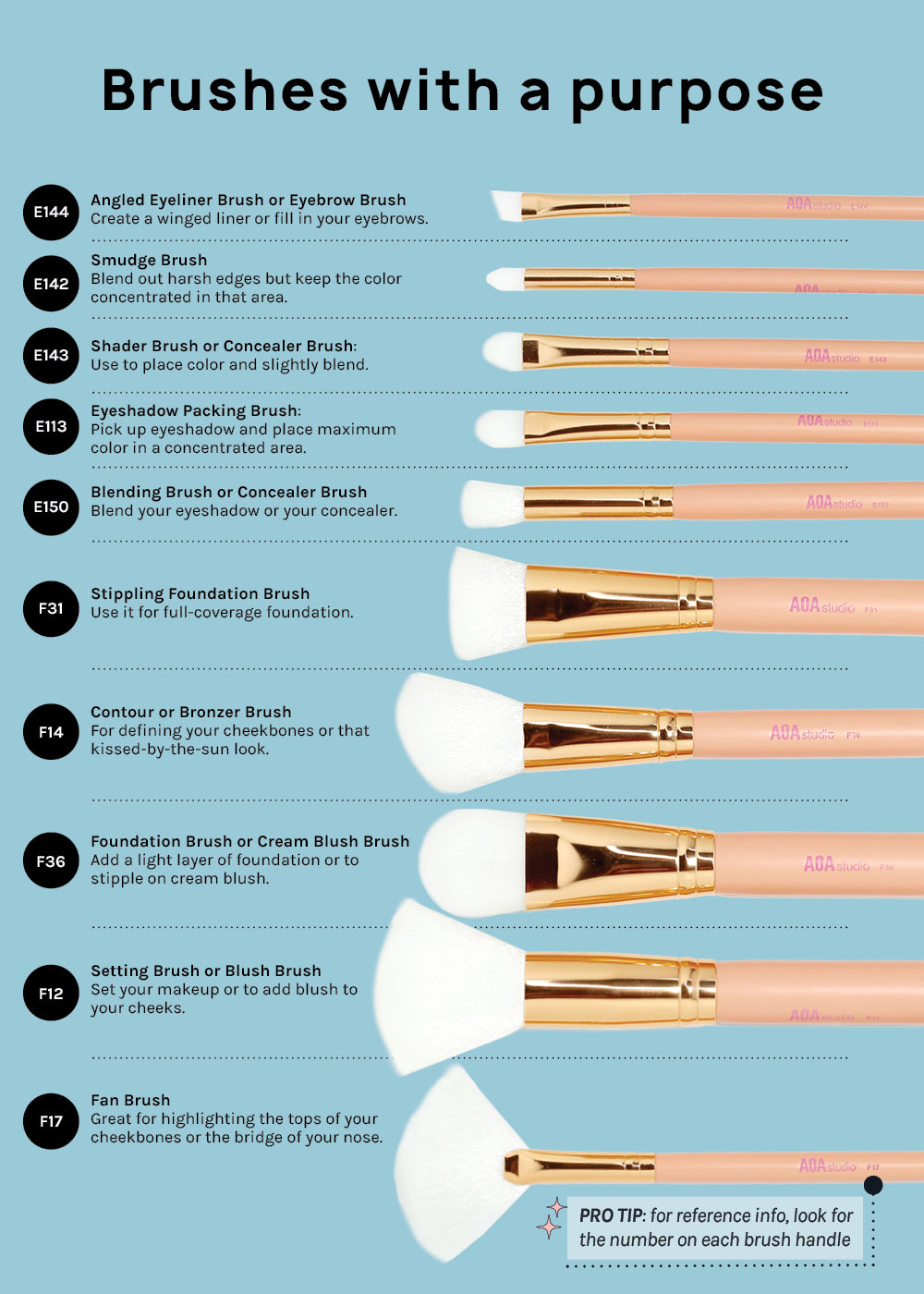 Paw Paw Rose Gold Brush Set