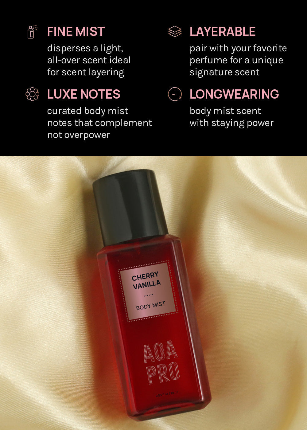 AOA Pro Cherry Vanilla Body Mist