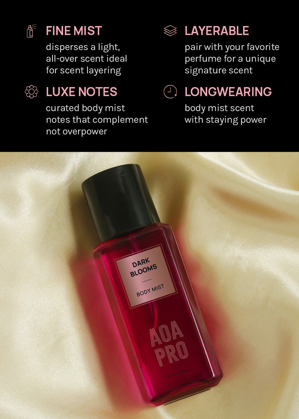 AOA Pro Dark Blooms Body Mist