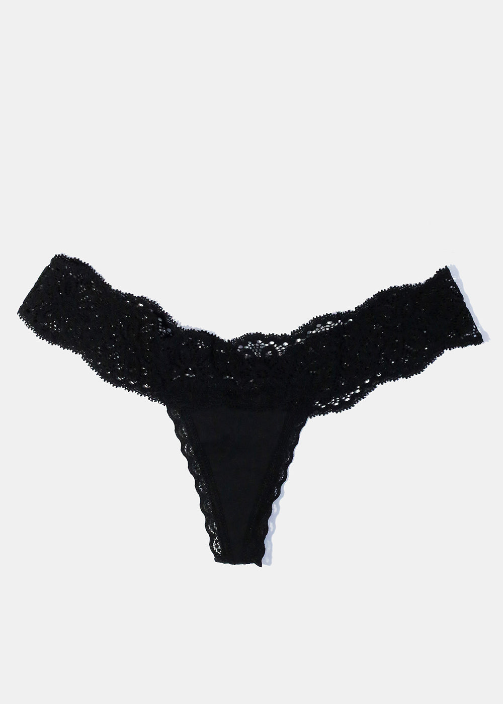 Lacy Black Classic Thong