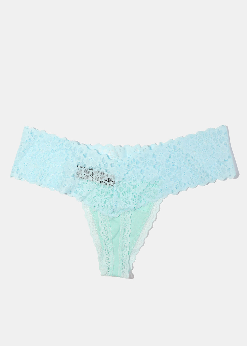 Blue Lace Thong