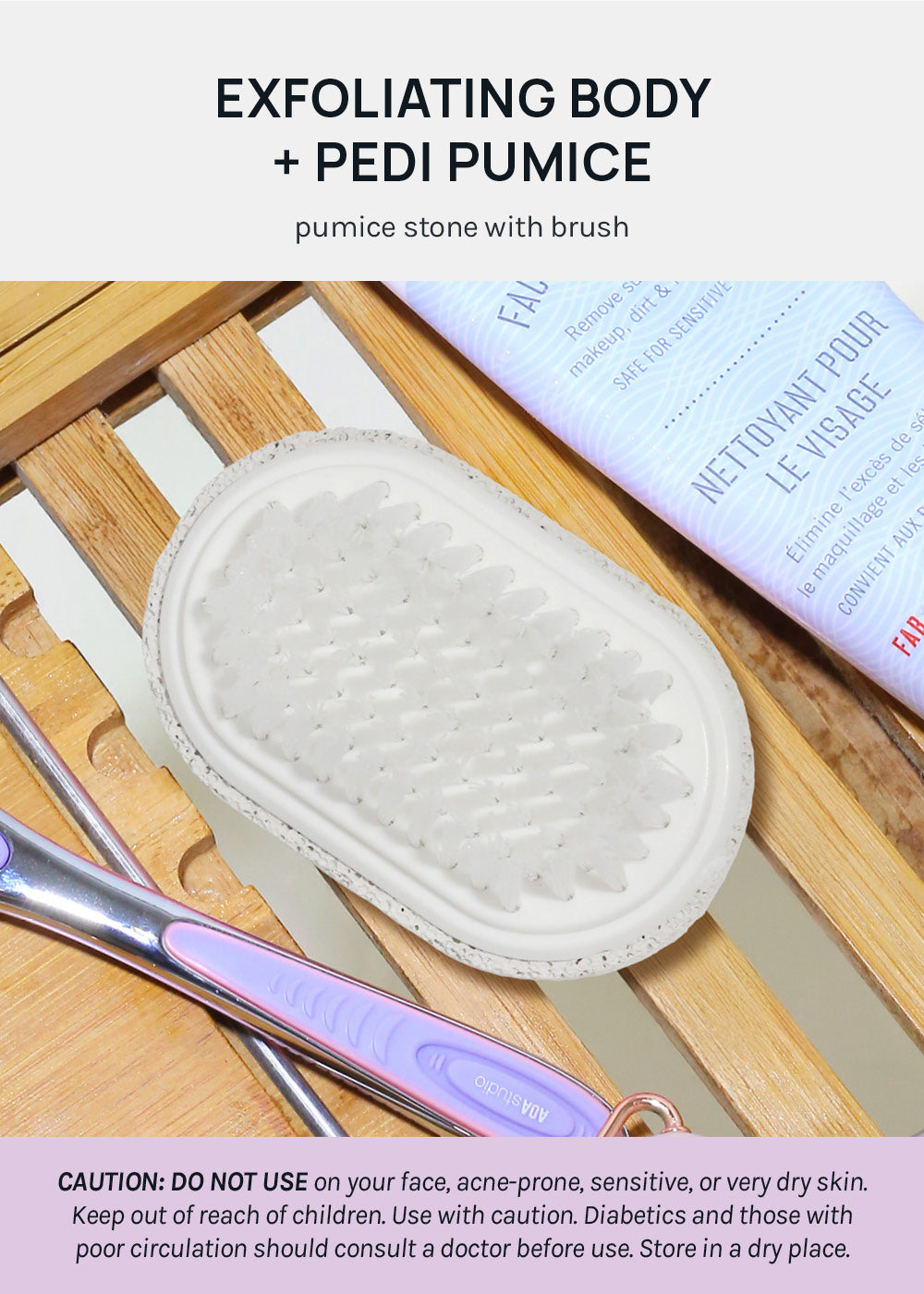 AOA Pumice Stone with Brush