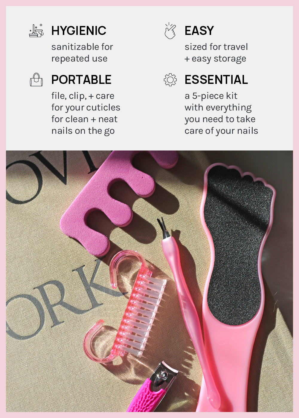 AOA 5 Piece Quick Mani Pedi Set