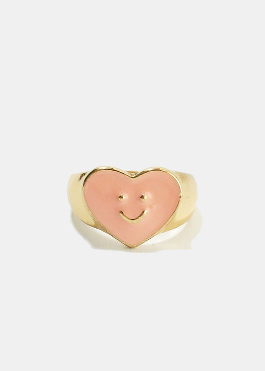 Smiley Colored Enamel Ring
