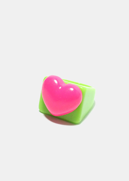 Heart Square Ring
