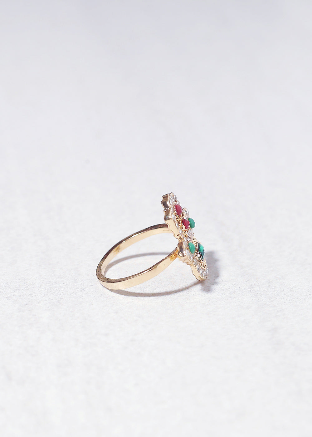 Rhinestone Hamsa Hand Ring