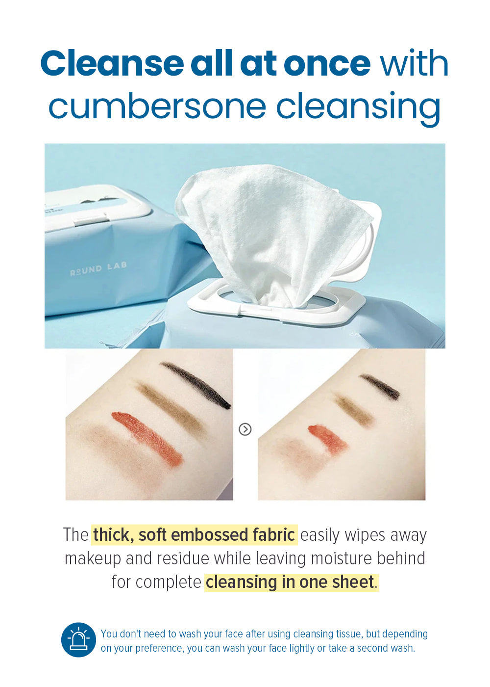 ROUND LAB 1025 Dokdo Cleansing Tissue (30 Sheets)