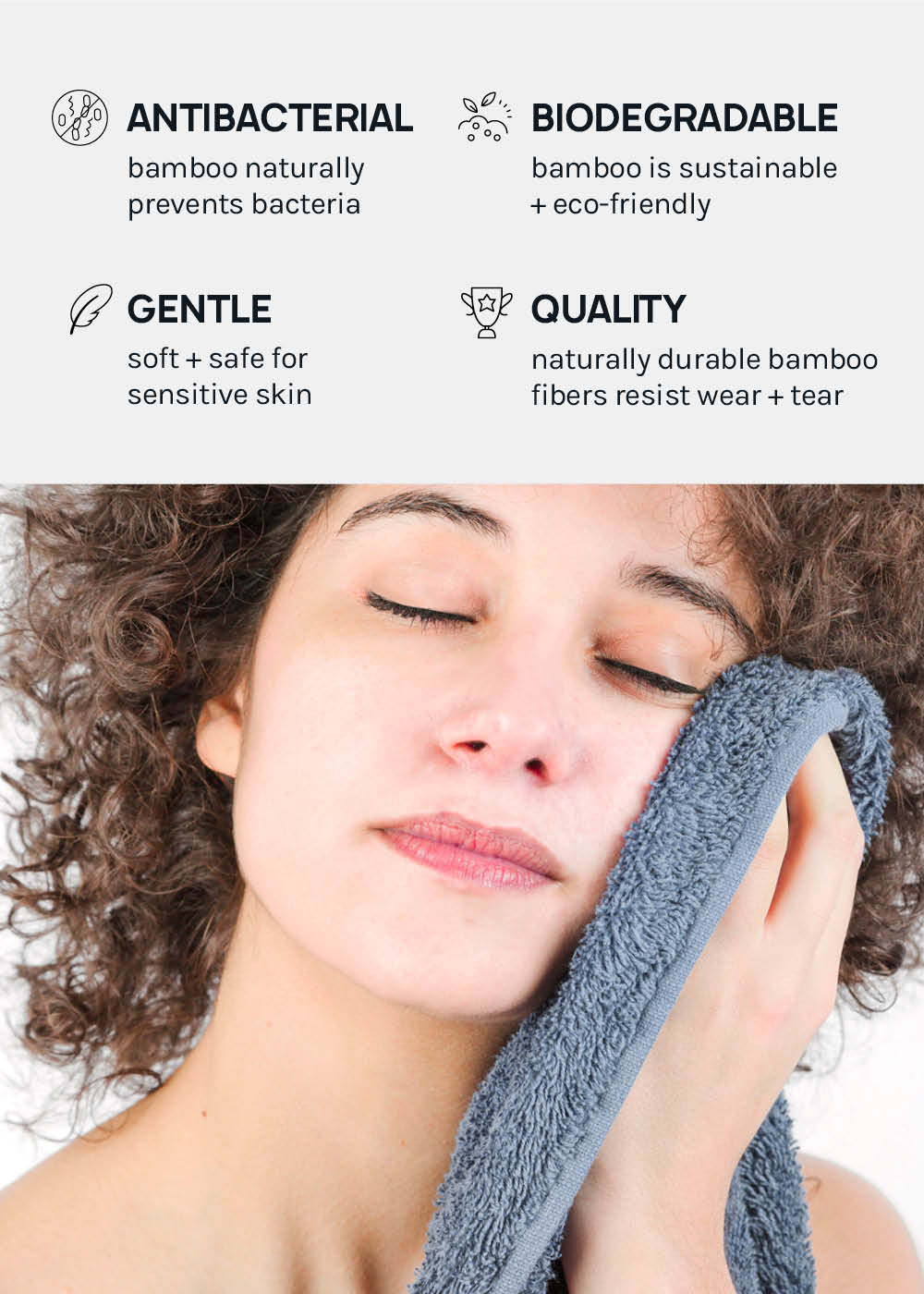 Reuse 100% Bamboo Cotton Washcloth