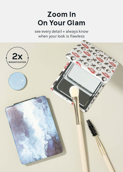 AOA Paw Paw Magnifying Double-Sided Compact Mirror - Rectangular