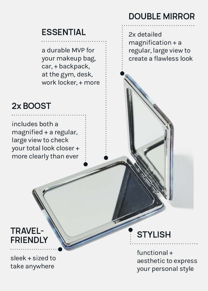 AOA Paw Paw Magnifying Double-Sided Compact Mirror - Rectangular