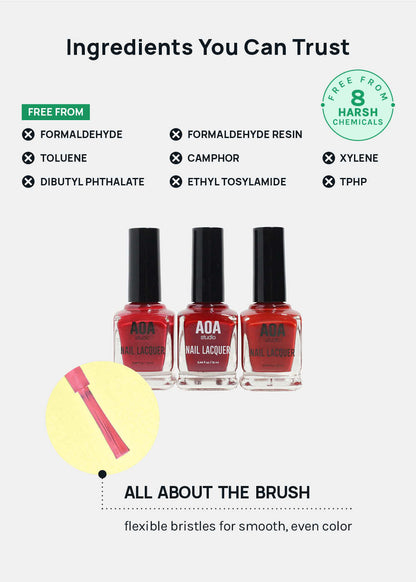AOA Nail Lacquer – Reds