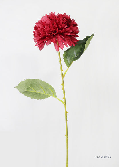 Official Key Items Artificial Flowers - Red Dahlia