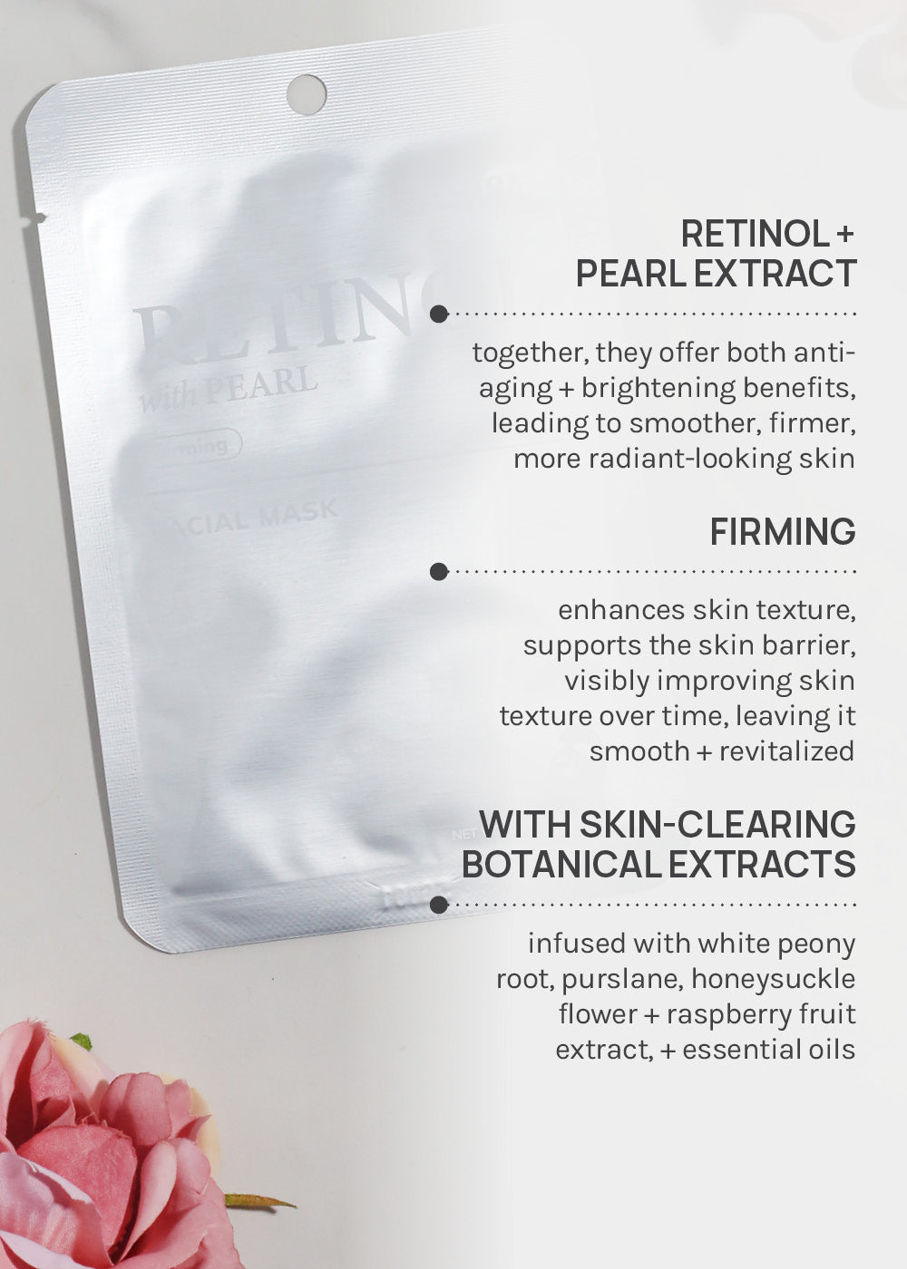 AOA Skin Retinol with Pearl Firming Facial Mask