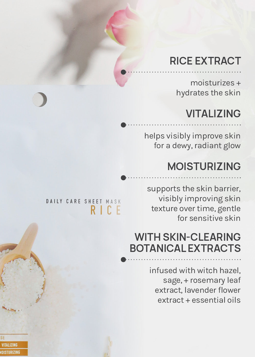 AOA Skin Rice Daily Care Sheet Mask