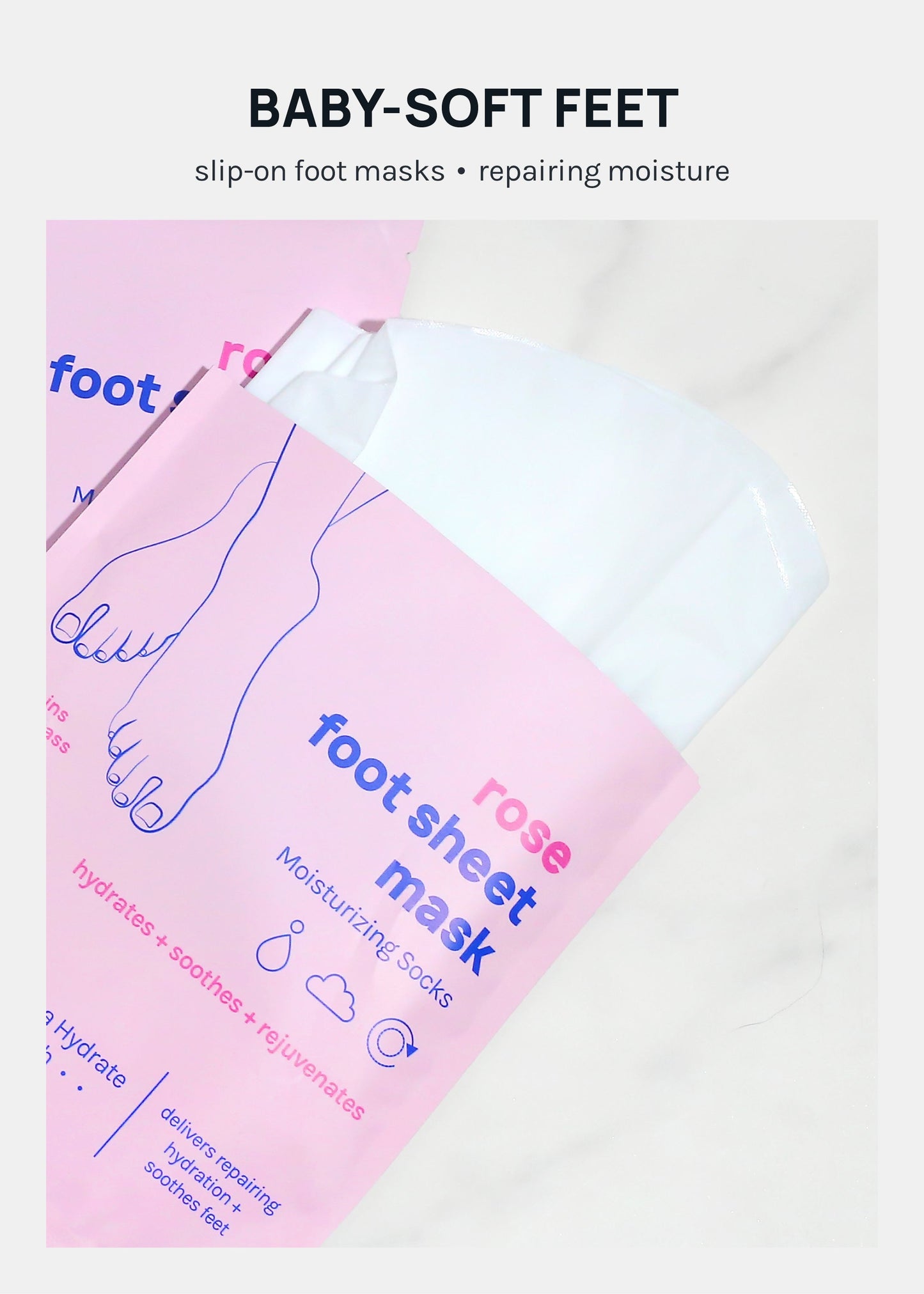 AOA Skin Rose Foot Sheet Mask