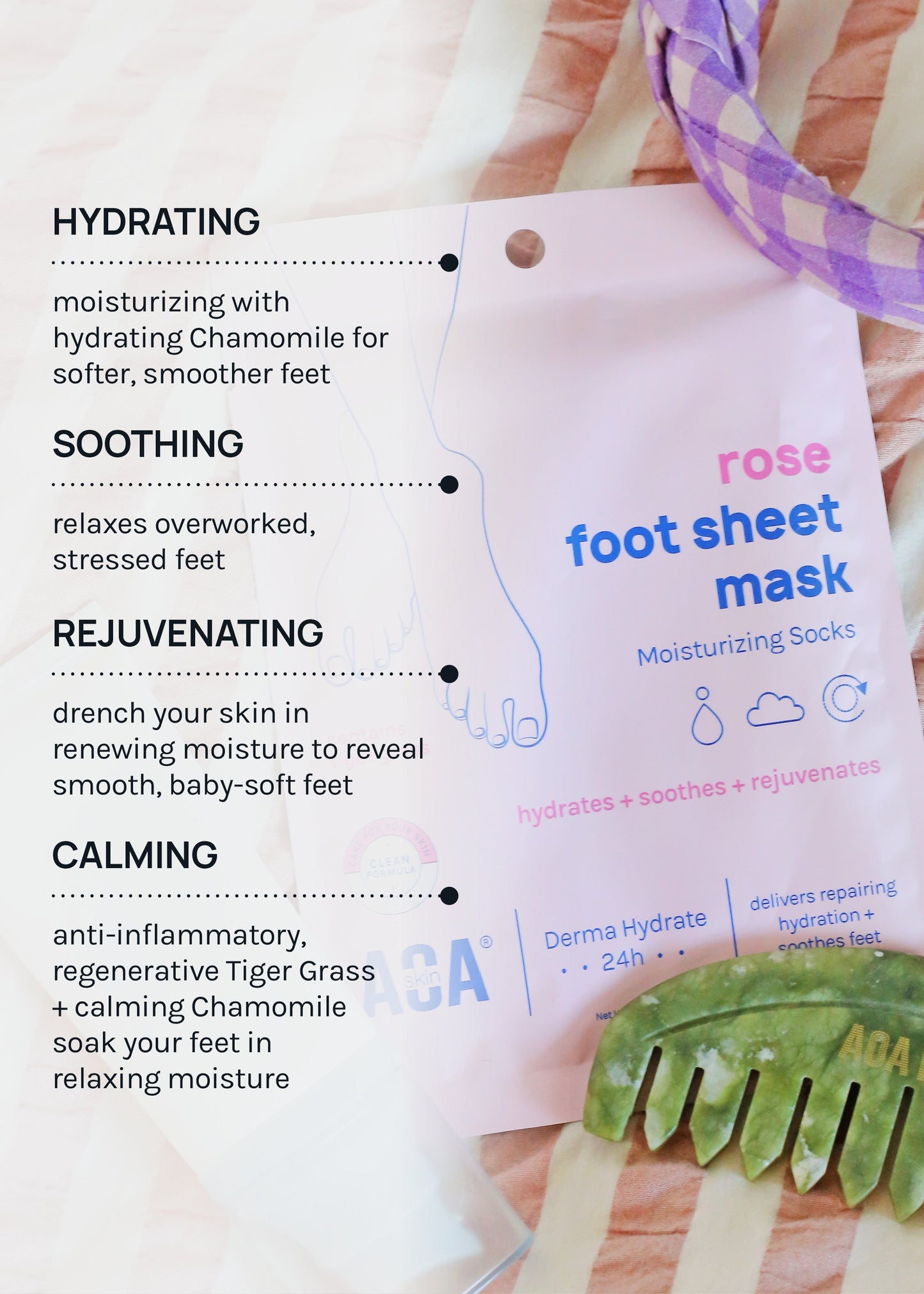 AOA Skin Rose Foot Sheet Mask