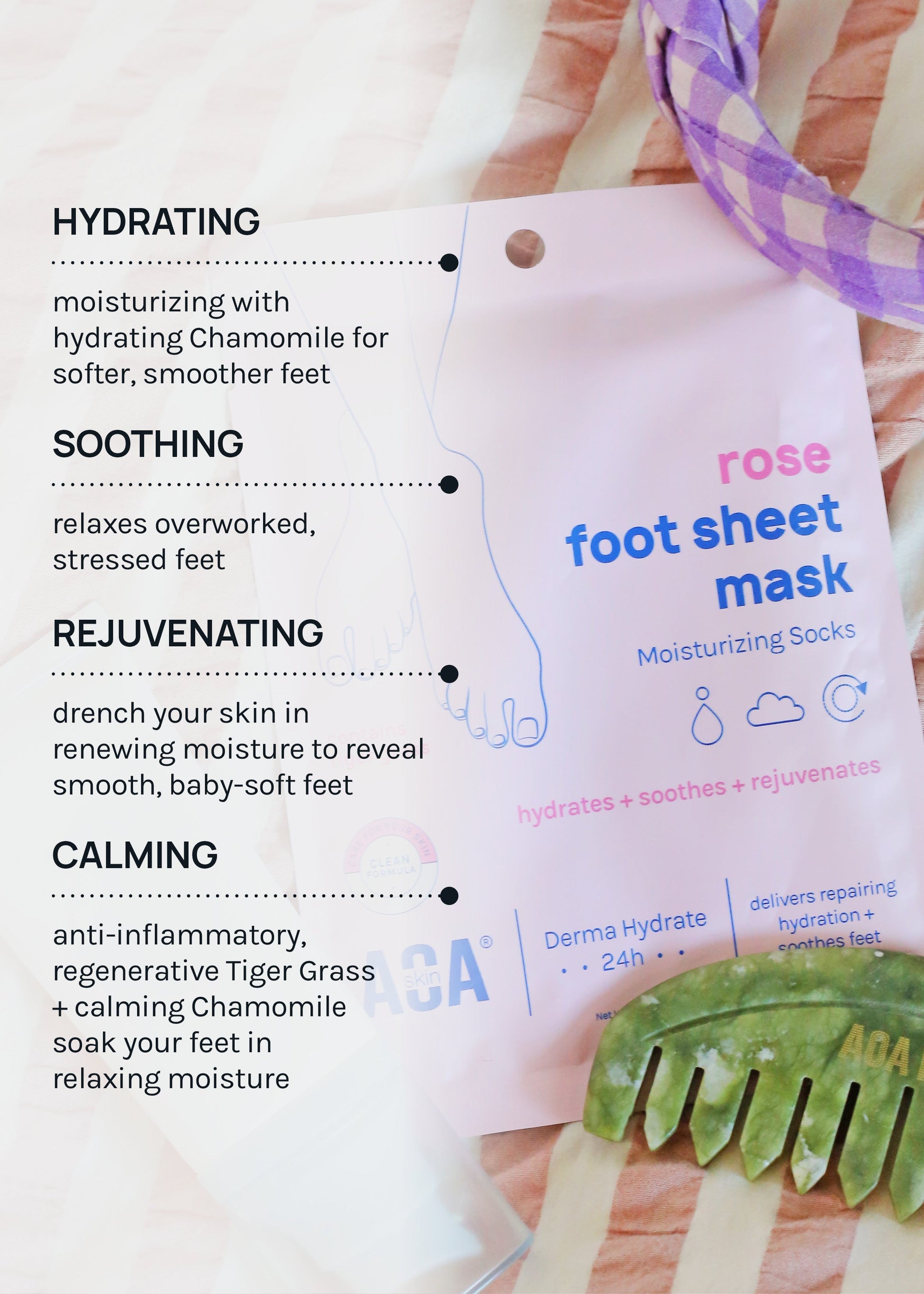AOA Skin Rose Foot Sheet Mask