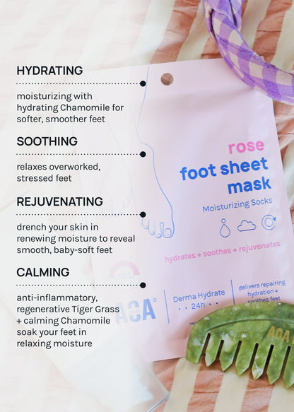 AOA Skin Rose Foot Sheet Mask