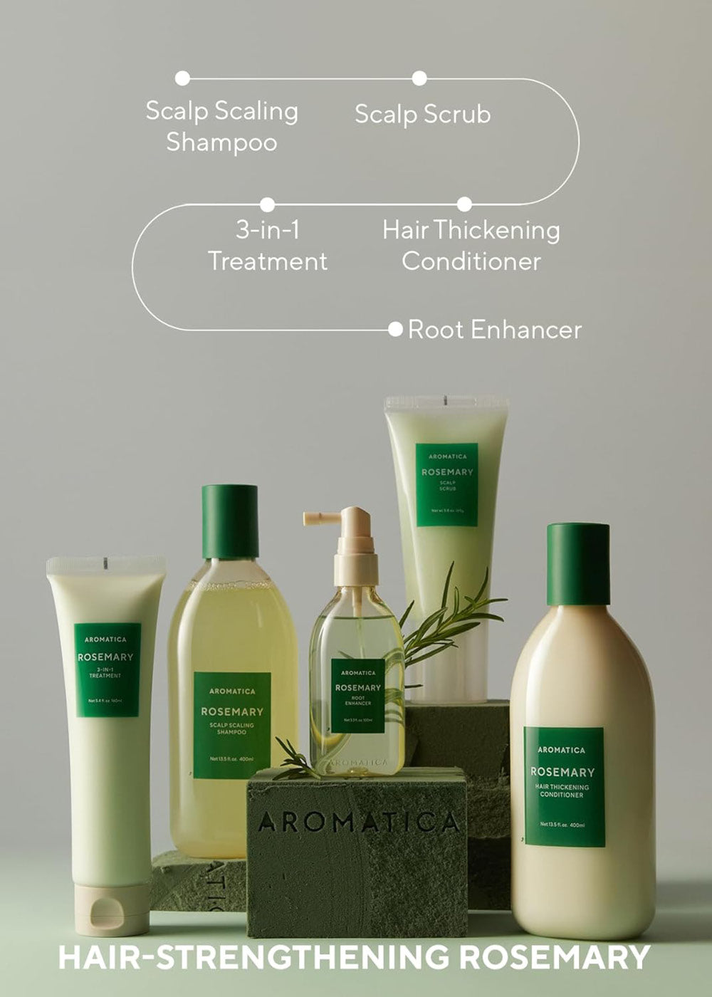 AROMATICA Rosemary Scalp Scaling Shampoo 400ml