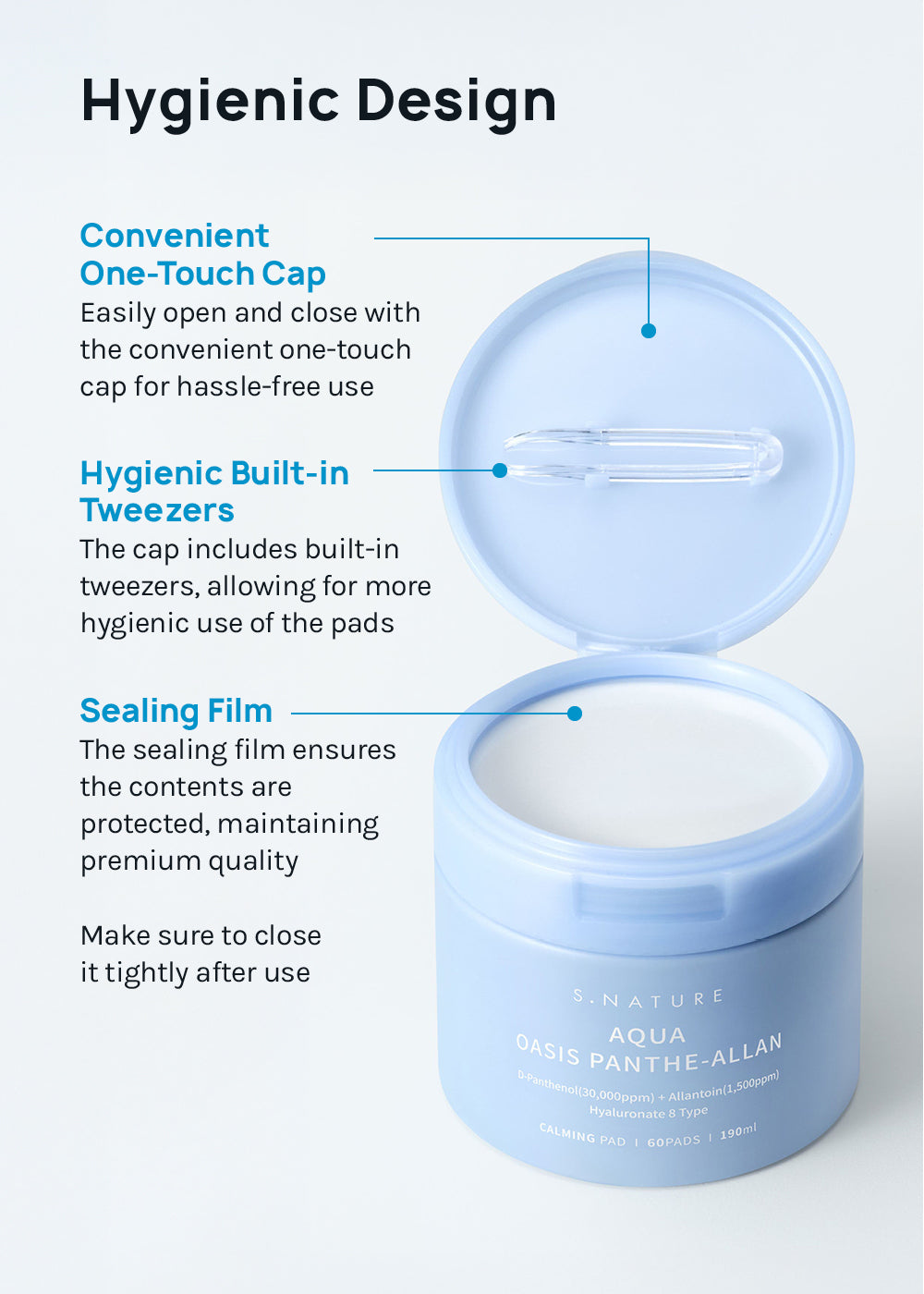 S.NATURE Aqua Oasis Panthe-Allan Calming Pad (60 Pads)